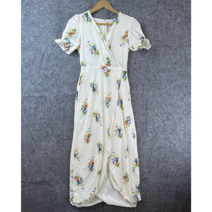 Madewell | Dresses | Madewell Linenblend Lucie Smocked Midi Dress | Poshmark